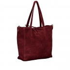 Handtasche Velours Bordeaux, Farbe: rot/weinrot, Marke: Hausfelder Manufaktur, EAN: 4065646029415, Abmessungen in cm: 22x22x8, Bild 2 von 8