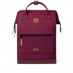Rucksack Adventurer Large Nice mit zwei auswechselbaren Vortaschen Weinrot, Farbe: rot/weinrot, Marke: Cabaia, EAN: 3701328355052, Abmessungen in cm: 29x46x17, Bild 3 von 10