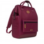 Rucksack Adventurer Large Nice mit zwei auswechselbaren Vortaschen Weinrot, Farbe: rot/weinrot, Marke: Cabaia, EAN: 3701328355052, Abmessungen in cm: 29x46x17, Bild 4 von 10
