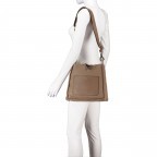 Umhängetasche Shearling Casharel Raquel S mit Wendefunktion Tope, Farbe: taupe/khaki, Marke: Abro, EAN: 4061724922012, Abmessungen in cm: 29x27x7, Bild 4 von 6