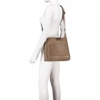 Umhängetasche Shearling Casharel Raquel S mit Wendefunktion Tope, Farbe: taupe/khaki, Marke: Abro, EAN: 4061724922012, Abmessungen in cm: 29x27x7, Bild 5 von 6