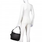 Umhängetasche Finja Shoulderbag, Farbe: schwarz, cognac, Marke: Flanigan, Abmessungen in cm: 24.5x22x9, Bild 4 von 9