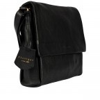 Umhängetasche Finja Satchelbag, Farbe: schwarz, cognac, Marke: Flanigan, Abmessungen in cm: 24.5x21.5x6.5, Bild 2 von 9