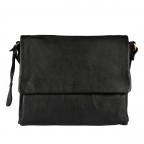 Umhängetasche Finja Satchelbag, Farbe: schwarz, cognac, Marke: Flanigan, Abmessungen in cm: 24.5x21.5x6.5, Bild 1 von 9