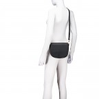 Satteltasche Nappa mit Goldfittings, Farbe: schwarz, braun, Marke: Hausfelder Manufaktur, Abmessungen in cm: 20.5x18x7.5, Bild 5 von 6