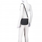 Satteltasche Nappa mit Goldfittings, Farbe: schwarz, braun, Marke: Hausfelder Manufaktur, Abmessungen in cm: 20.5x18x7.5, Bild 4 von 6
