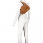 Umhängetasche Velours, Farbe: grau, braun, taupe/khaki, Marke: Hausfelder Manufaktur, Abmessungen in cm: 26x20.5x12.5, Bild 5 von 8