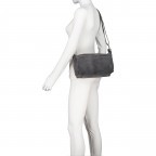 Umhängetasche Velours, Farbe: anthrazit, braun, taupe/khaki, grün/oliv, beige, Marke: Hausfelder Manufaktur, Abmessungen in cm: 29x17.5x10.5, Bild 6 von 7
