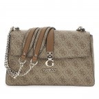Umhängetasche Zamira 4G-Logo, Farbe: anthrazit, cognac, taupe/khaki, Marke: Guess, Abmessungen in cm: 25.5x15.5x7, Bild 1 von 7