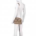 Umhängetasche Zamira 4G-Logo, Farbe: anthrazit, cognac, taupe/khaki, Marke: Guess, Abmessungen in cm: 25.5x15.5x7, Bild 5 von 7