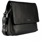 Umhängetasche Lugano 476, Farbe: schwarz, blau/petrol, Marke: Flanigan, Abmessungen in cm: 30x22.5x13.5, Bild 2 von 6