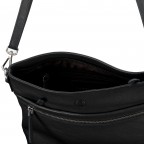 Umhängetasche, Farbe: schwarz, blau/petrol, beige, weiß, Marke: Hausfelder Manufaktur, Abmessungen in cm: 26x22.5x8, Bild 6 von 6