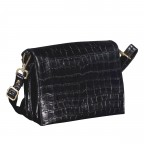 Umhängetasche Kroko, Farbe: schwarz, beige, Marke: Hausfelder Manufaktur, Abmessungen in cm: 25x16.5x7.5, Bild 2 von 6