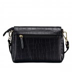 Umhängetasche Kroko, Farbe: schwarz, braun, Marke: Hausfelder Manufaktur, Abmessungen in cm: 22.5x17x8.8, Bild 3 von 8