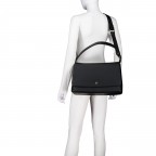 Umhängetasche Zita M, Farbe: schwarz, taupe/khaki, Marke: AIGNER, Abmessungen in cm: 37x25x11, Bild 6 von 8