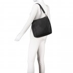 Beuteltasche Schwarz, Farbe: schwarz, Marke: Hausfelder Manufaktur, EAN: 4065646011007, Abmessungen in cm: 26.5x27x12.5, Bild 4 von 7