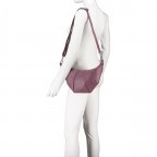 Beuteltasche mit drei Riemen Pflaume, Farbe: flieder/lila, Marke: Hausfelder Manufaktur, EAN: 4065646020429, Abmessungen in cm: 35x18.5x3, Bild 5 von 7