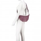 Beuteltasche mit drei Riemen Pflaume, Farbe: flieder/lila, Marke: Hausfelder Manufaktur, EAN: 4065646020429, Abmessungen in cm: 35x18.5x3, Bild 6 von 7