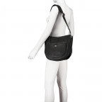 Beuteltasche Dalia Clara Big Black Nickel, Farbe: schwarz, Marke: Abro, EAN: 4067278263311, Abmessungen in cm: 26x21x8, Bild 6 von 8