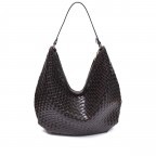 Beuteltasche Salerno Mindy, Farbe: grau, braun, rot/weinrot, Marke: Adax, Abmessungen in cm: 38x35.5x10.5, Bild 1 von 5