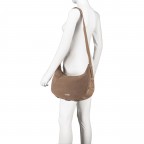 Beuteltasche Lifetime Sister Suede M, Farbe: braun, cognac, taupe/khaki, rot/weinrot, Marke: Hey Marly, Abmessungen in cm: 35.5x27x11.2, Bild 5 von 9