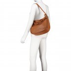 Beuteltasche mit Goldfittings, Marke: Hausfelder Manufaktur, Abmessungen in cm: 32.5x24.5x10.2, Bild 6 von 8
