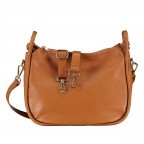 Beuteltasche mit Goldfittings, Marke: Hausfelder Manufaktur, Abmessungen in cm: 32.5x24.5x10.2, Bild 1 von 8