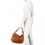 Beuteltasche mit Goldfittings, Marke: Hausfelder Manufaktur, Abmessungen in cm: 32.5x24.5x10.2, Bild 4 von 8