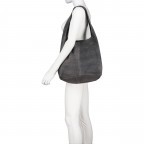 Beuteltasche Velours, Farbe: grau, blau/petrol, braun, taupe/khaki, grün/oliv, beige, Marke: Hausfelder Manufaktur, Abmessungen in cm: 32.5x32x17, Bild 4 von 5