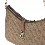 Beuteltasche Zamira 4G-Logo, Farbe: anthrazit, cognac, Marke: Guess, Abmessungen in cm: 30x26x8, Bild 5 von 5