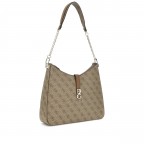 Beuteltasche Zamira 4G-Logo, Farbe: anthrazit, cognac, Marke: Guess, Abmessungen in cm: 30x26x8, Bild 2 von 5