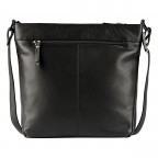 Beuteltasche Lugano 478, Farbe: schwarz, blau/petrol, Marke: Flanigan, Abmessungen in cm: 24.5x25.5x14, Bild 3 von 6