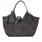 Beuteltasche Velours, Farbe: grau, beige, Marke: Hausfelder Manufaktur, Abmessungen in cm: 29x33x12, Bild 1 von 6