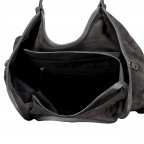 Beuteltasche Velours, Farbe: grau, beige, Marke: Hausfelder Manufaktur, Abmessungen in cm: 29x33x12, Bild 6 von 6