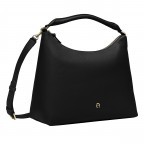 Beuteltasche Zita M, Farbe: schwarz, blau/petrol, beige, Marke: AIGNER, Abmessungen in cm: 37x29x16, Bild 2 von 7