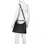 Beuteltasche Zita M, Farbe: schwarz, blau/petrol, beige, Marke: AIGNER, Abmessungen in cm: 37x29x16, Bild 4 von 7