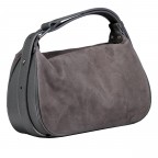 Beuteltasche Velours, Farbe: grau, beige, Marke: Hausfelder Manufaktur, Abmessungen in cm: 29x17x10, Bild 2 von 5