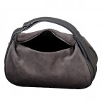 Beuteltasche Velours, Farbe: grau, beige, Marke: Hausfelder Manufaktur, Abmessungen in cm: 29x17x10, Bild 5 von 5