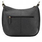 Beuteltasche mit Goldfittings, Farbe: schwarz, blau/petrol, beige, weiß, Marke: Hausfelder Manufaktur, Abmessungen in cm: 30x26.5x9, Bild 3 von 7