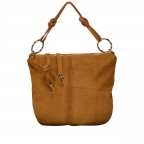 Beuteltasche Velours mit Goldfittings, Farbe: blau/petrol, cognac, taupe/khaki, grün/oliv, beige, Marke: Hausfelder Manufaktur, Abmessungen in cm: 32.5x29x3, Bild 1 von 7
