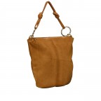 Beuteltasche Velours mit Goldfittings, Farbe: blau/petrol, cognac, taupe/khaki, grün/oliv, beige, Marke: Hausfelder Manufaktur, Abmessungen in cm: 32.5x29x3, Bild 2 von 7