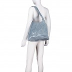 Beuteltasche Elefante, Farbe: blau/petrol, beige, Marke: Hausfelder Manufaktur, Abmessungen in cm: 33x32.5x17, Bild 4 von 5