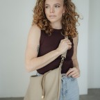 Beuteltasche Lola Moon Bag LO140, Farbe: grau, beige, Marke: Zwei, Abmessungen in cm: 44x33x20, Bild 6 von 9