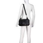 Beuteltasche Dollaro Utility Bag, Farbe: schwarz, taupe/khaki, Marke: Hausfelder Manufaktur, Abmessungen in cm: 36x19x15, Bild 6 von 7