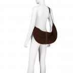 Beuteltasche Velours Taupe, Farbe: taupe/khaki, Marke: Hausfelder Manufaktur, EAN: 4065646028579, Abmessungen in cm: 43x34x4.5, Bild 5 von 6