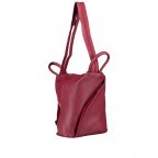 Rucksack Alba 827, Farbe: schwarz, blau/petrol, rot/weinrot, Marke: Flanigan, Abmessungen in cm: 25.5x30x11, Bild 4 von 12