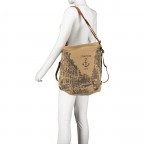 Rucksack / Beuteltasche Canvas Trave B3.8316 New Denim, Farbe: blau/petrol, Marke: Harbour 2nd, EAN: 4046478056664, Bild 4 von 6