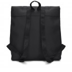 Rucksack MSN Bag Mini, Farbe: schwarz, grün/oliv, Marke: Rains, Abmessungen in cm: 31x34x12, Bild 2 von 4