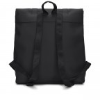 Rucksack MSN Bag Mini Black, Farbe: schwarz, Marke: Rains, EAN: 5711747561031, Abmessungen in cm: 31x34x12, Bild 2 von 4