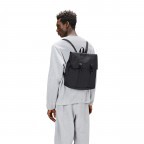 Rucksack MSN Bag Mini Black, Farbe: schwarz, Marke: Rains, EAN: 5711747561031, Abmessungen in cm: 31x34x12, Bild 3 von 4